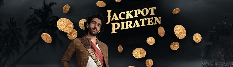 JackpotPiraten casino banner with responsible gambling information